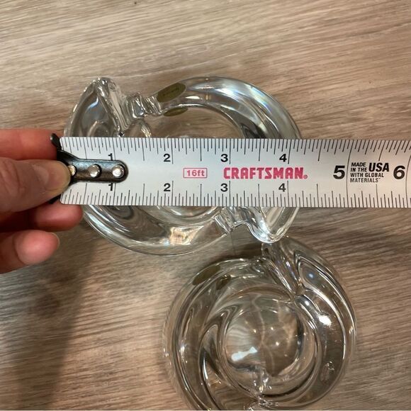 Amalfi chandel 24% lead crystal Pair of 2 Vintage candle holder - Picture 6 of 9